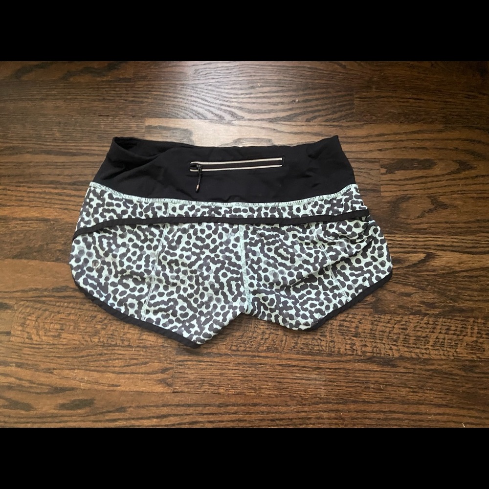Lululemon light blue dotted shorts